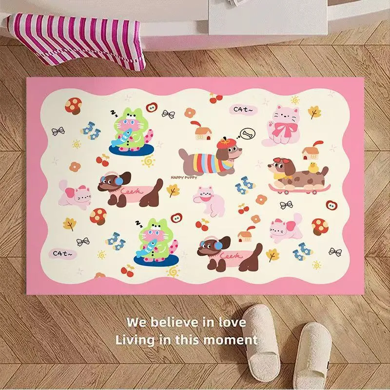 Playful Cartoon Apple-Themed Area Rug Stornfield