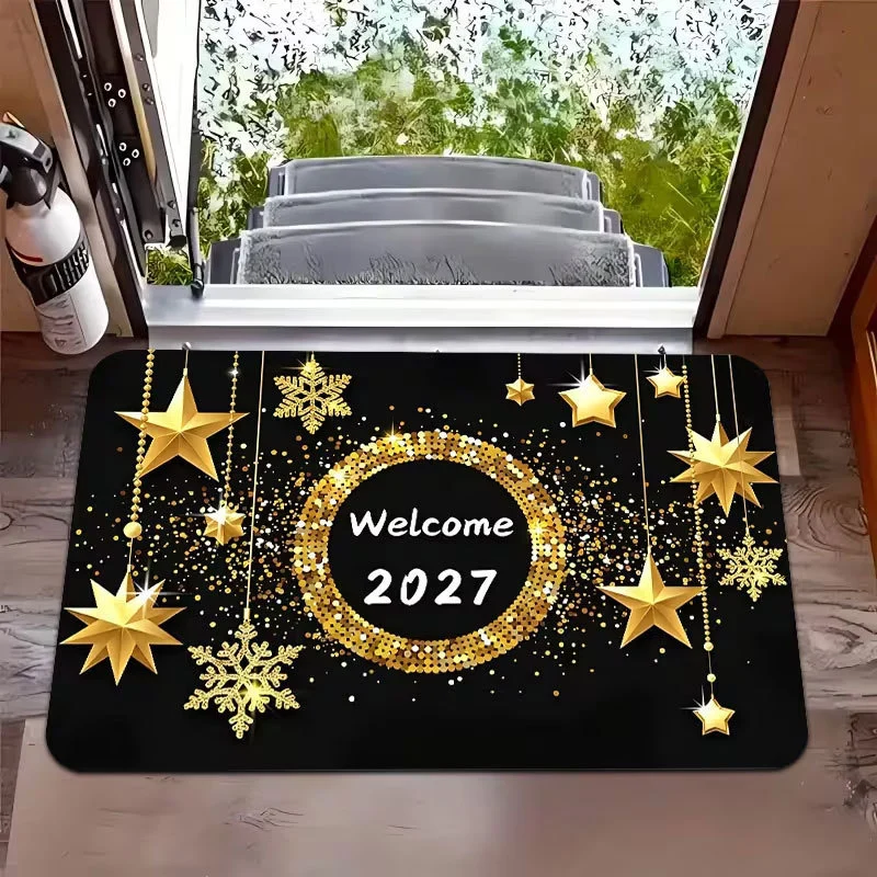 New Year Celebration Welcome Mat Stornfield