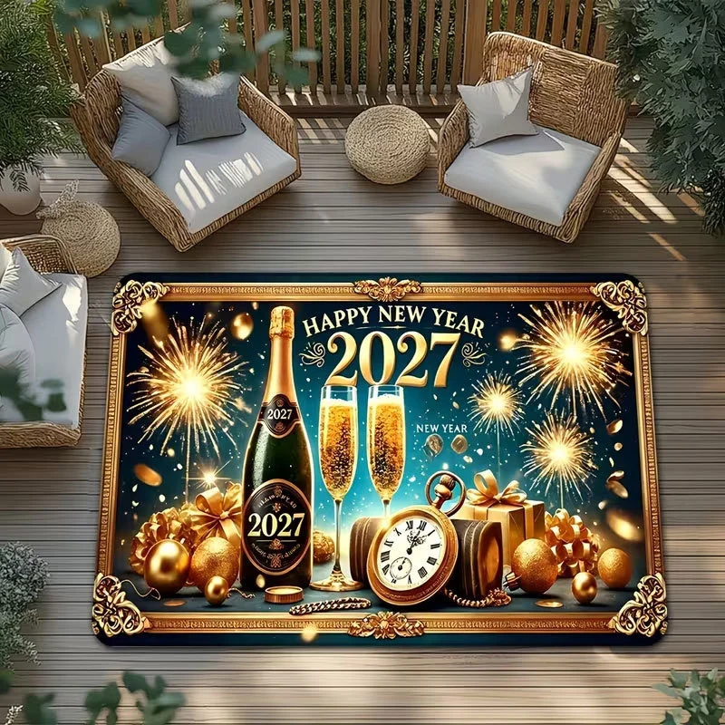 New Year Celebration Welcome Mat Stornfield