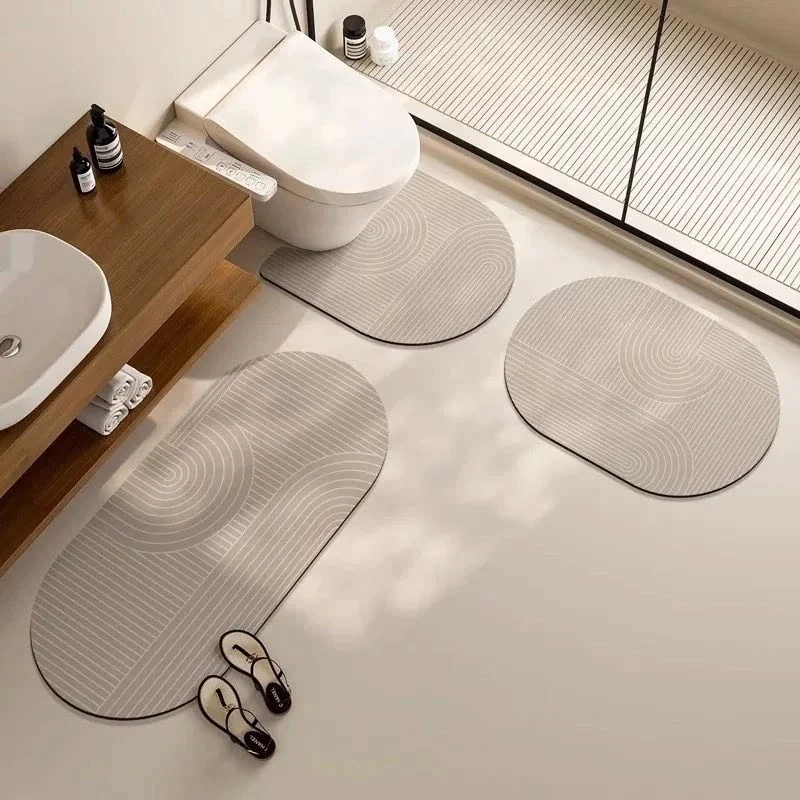 Modern Bathroom Non-Slip Area Mat Set Stornfield