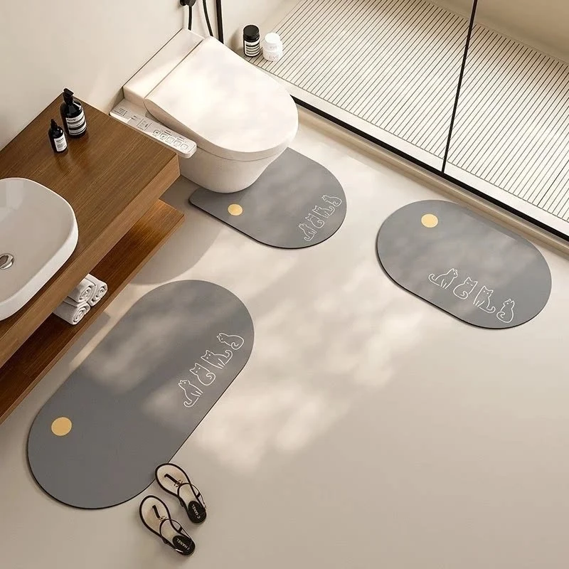 Modern Bathroom Non-Slip Area Mat Set Stornfield