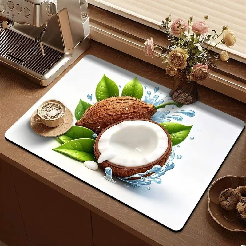Lemon-Themed Decorative Kitchen Mat Stornfield