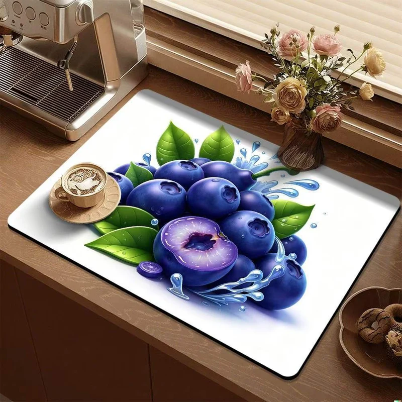 Lemon-Themed Decorative Kitchen Mat Stornfield