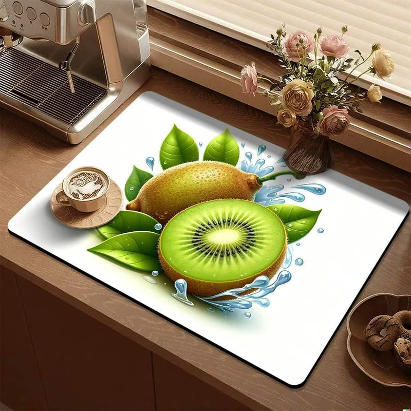 Lemon-Themed Decorative Kitchen Mat Stornfield