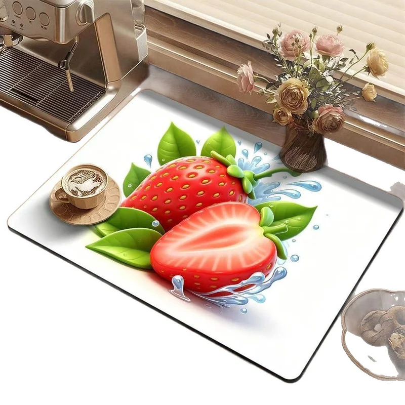 Lemon-Themed Decorative Kitchen Mat Stornfield