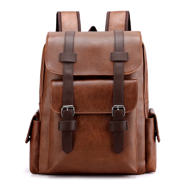 Vintage Stil Leder Rucksack Karnz