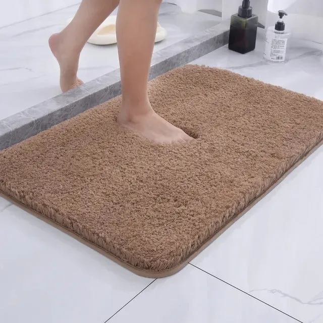 Luxuriöse Mikrofaser Badematte 50x80cm - Weich Rutschfest Schnelltrocknend für Badezimmer