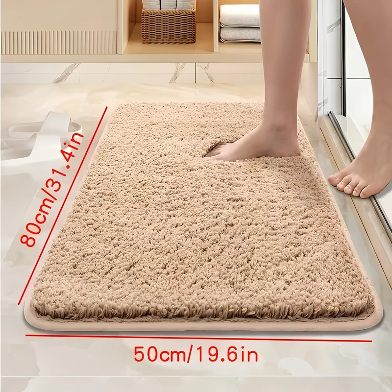 Luxuriöse Mikrofaser Badematte 50x80cm - Weich Rutschfest Schnelltrocknend für Badezimmer