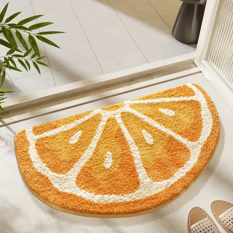 Halbkreis Badematte Rutschfest – Ultraweicher Badeteppich, Saugfähig, Waschbar, 40x60cm/80x120cm, Polyester