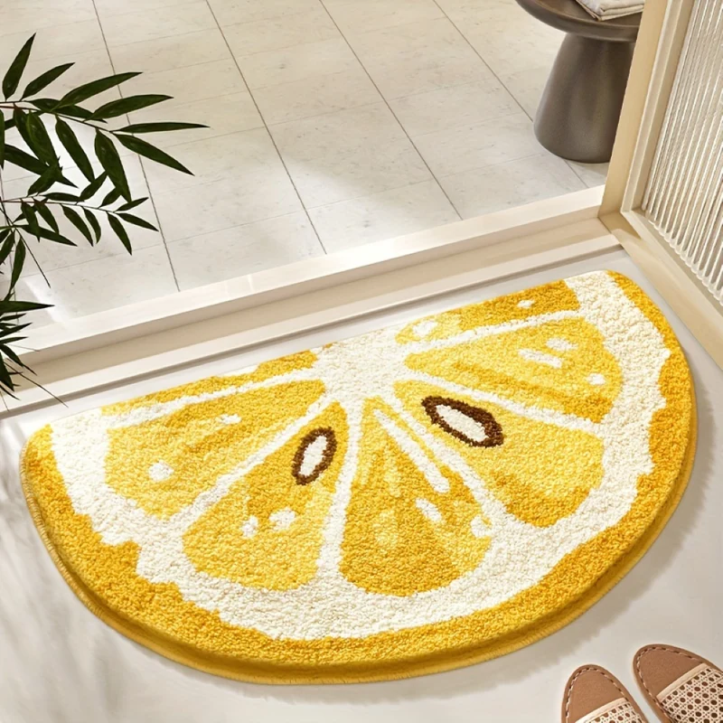 Halbkreis Badematte Rutschfest – Ultraweicher Badeteppich, Saugfähig, Waschbar, 40x60cm/80x120cm, Polyester