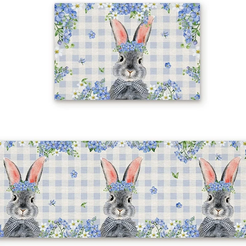 Decorative Bunny Print Runner Mat Stornfield