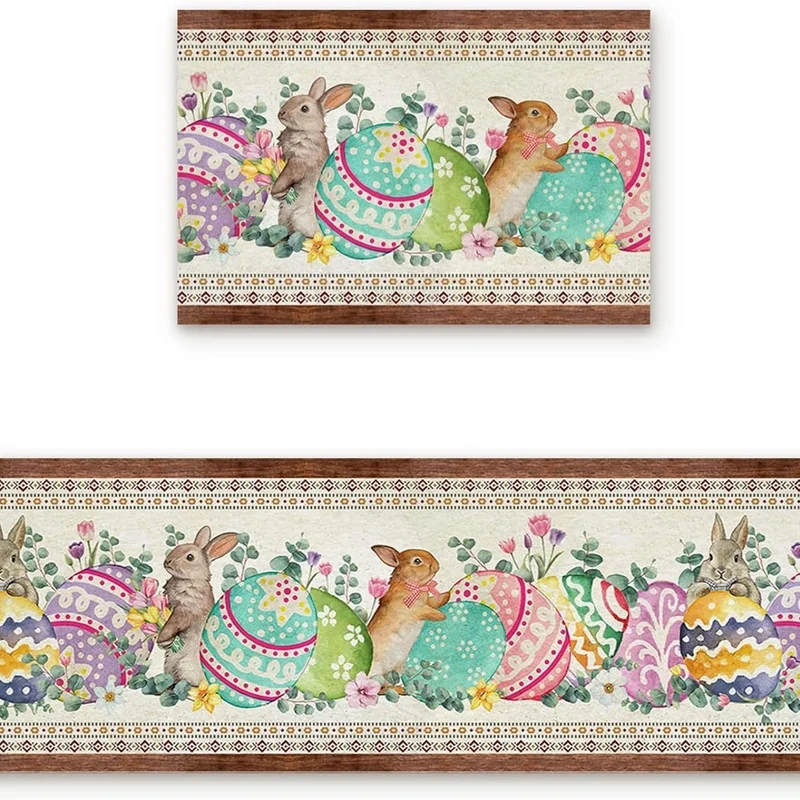 Decorative Bunny Print Runner Mat Stornfield
