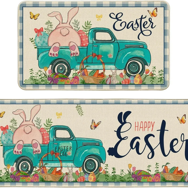 Decorative Bunny Print Runner Mat Stornfield