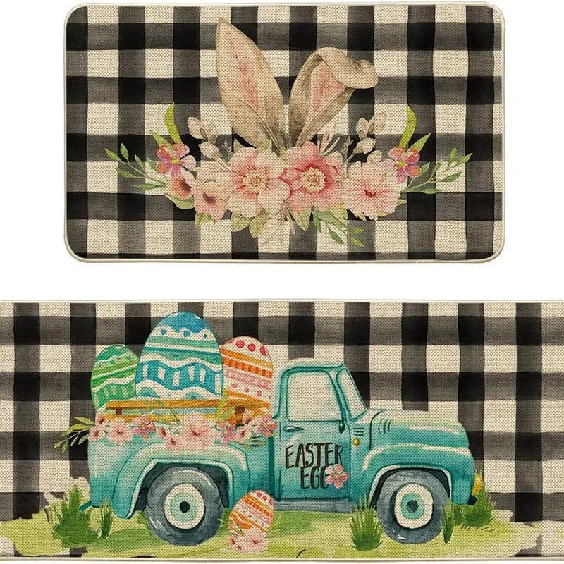 Decorative Bunny Print Runner Mat Stornfield