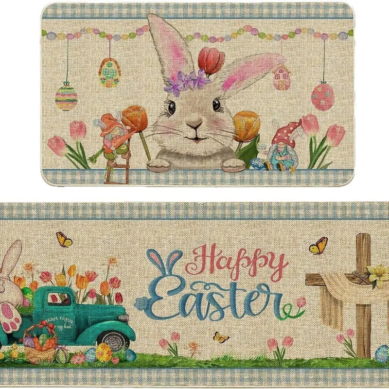 Decorative Bunny Print Runner Mat Stornfield