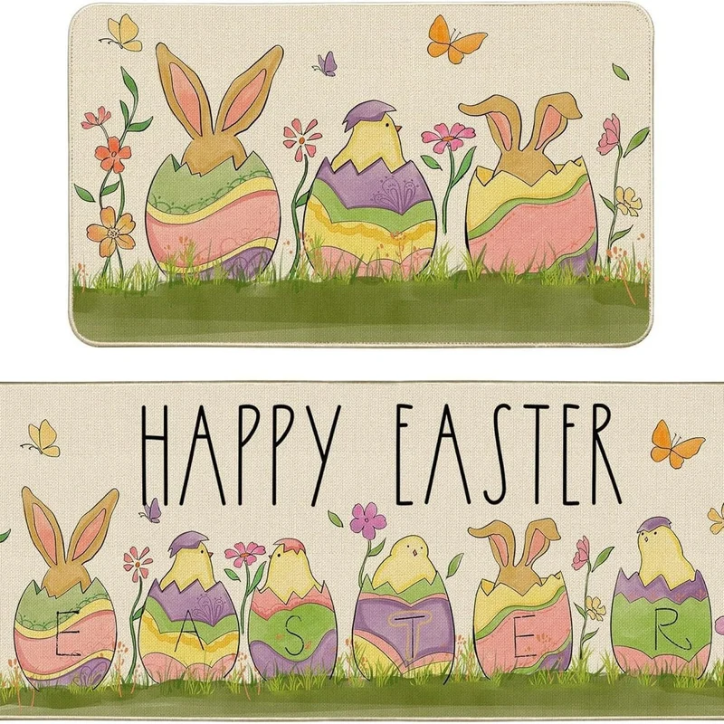 Decorative Bunny Print Runner Mat Stornfield