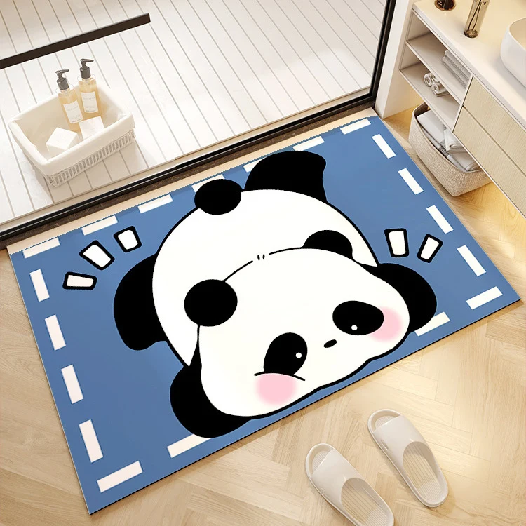 Cute Panda Print Bath Mat Stornfield
