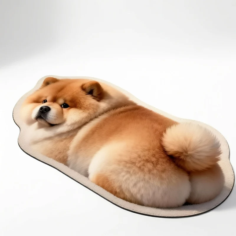 Cute Cat-Shaped Plush Bath Mat Stornfield