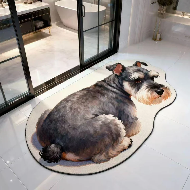 Cute Cat-Shaped Plush Bath Mat Stornfield