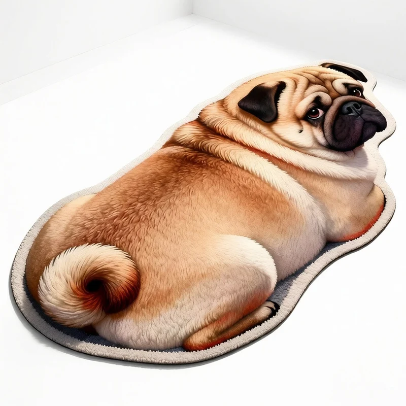 Cute Cat-Shaped Plush Bath Mat Stornfield