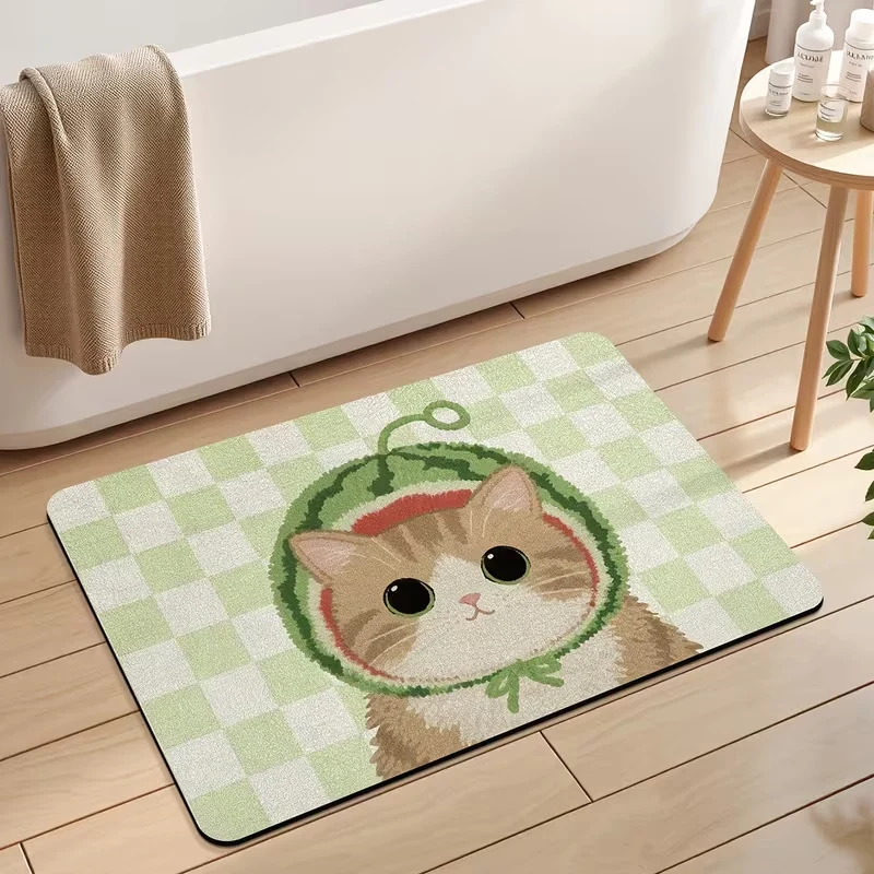 Cute Cat Print Bath Mat Stornfield