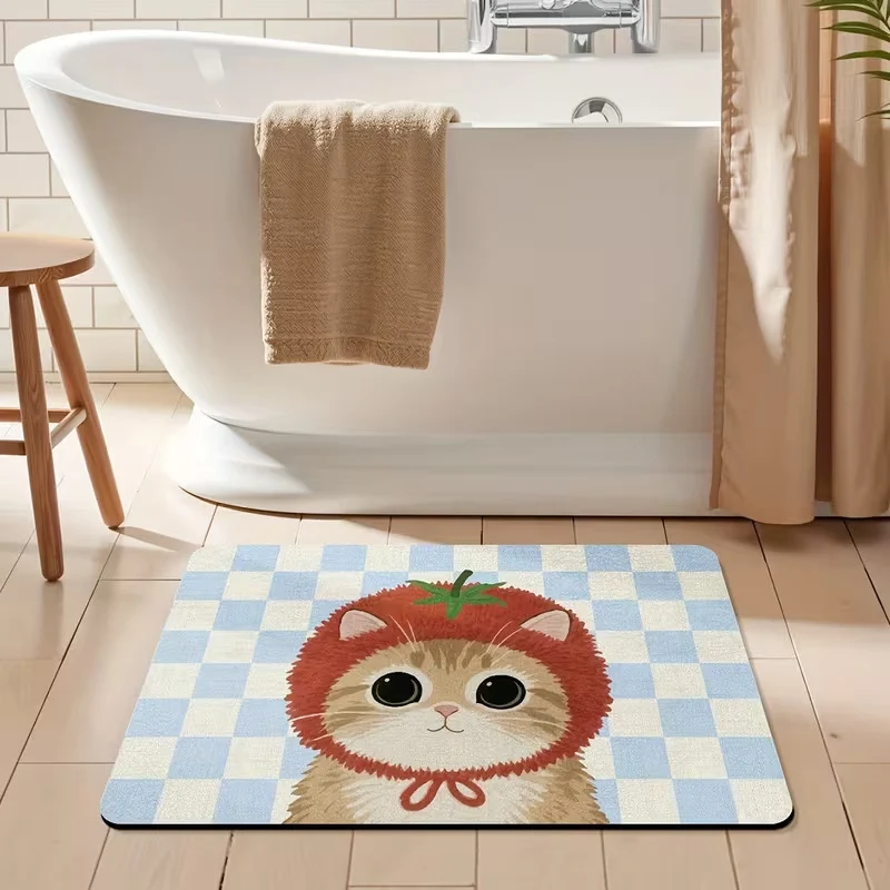 Cute Cat Print Bath Mat Stornfield