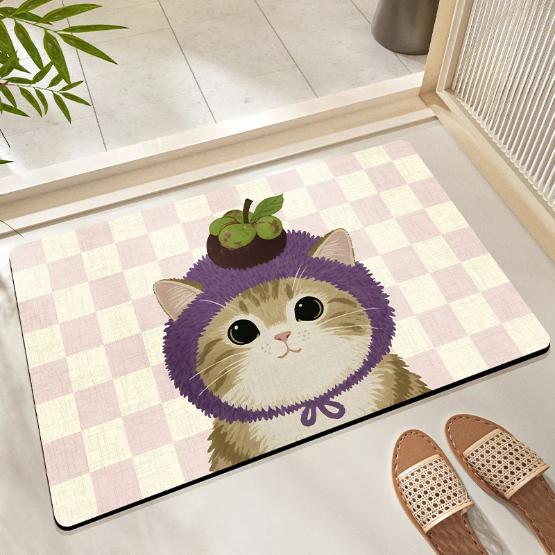 Cute Cat Print Bath Mat Stornfield