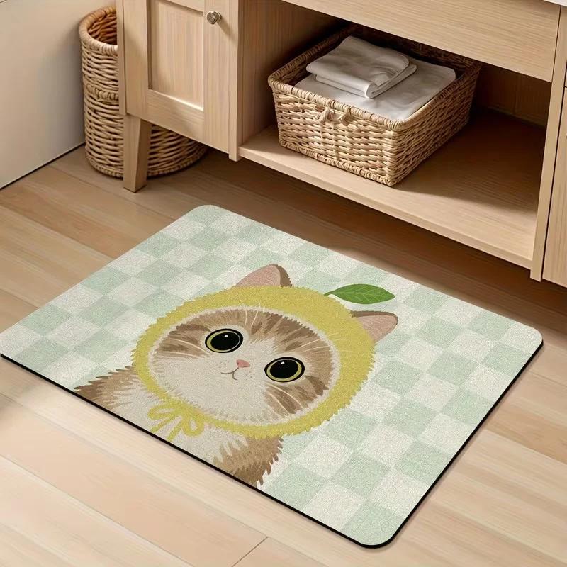 Cute Cat Print Bath Mat Stornfield
