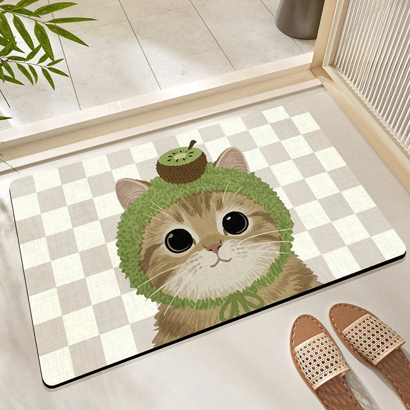 Cute Cat Print Bath Mat Stornfield