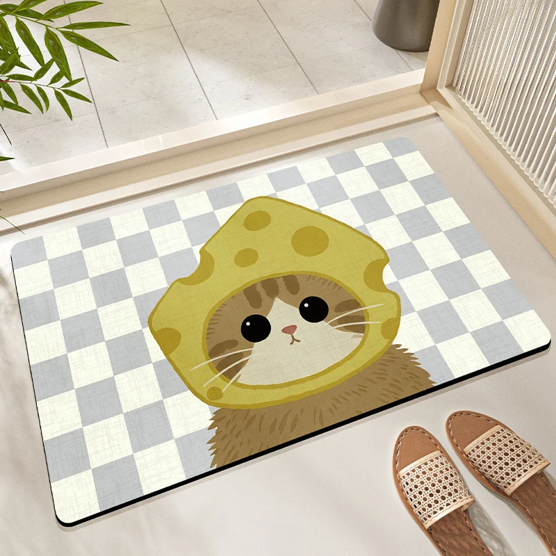 Cute Cat Print Bath Mat Stornfield