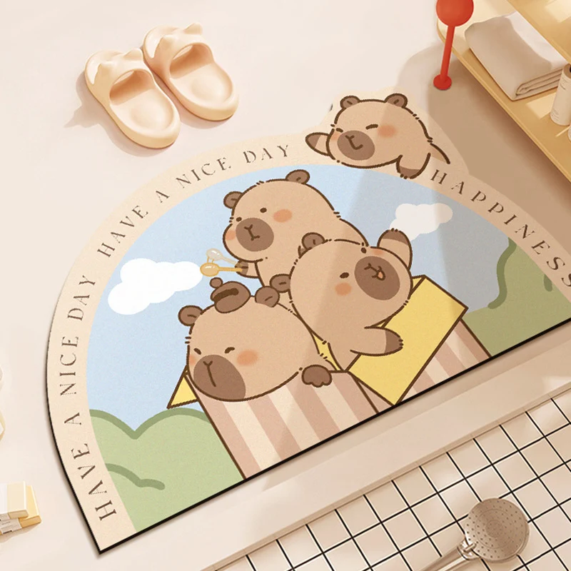Cute Bear-Themed Plush Area Mat Stornfield
