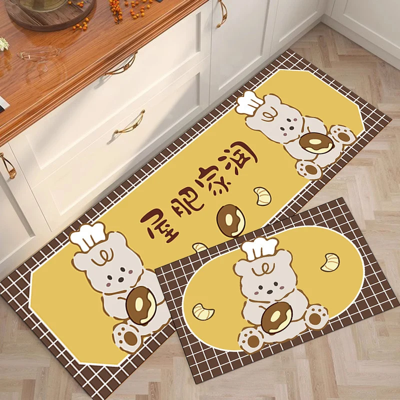 Cute Bear-Themed Kitchen Mat Stornfield