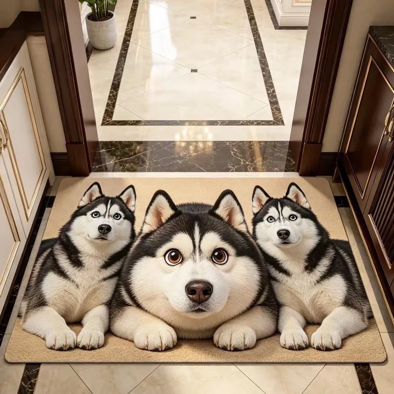 Corgi-Themed Plush Area Rug Stornfield