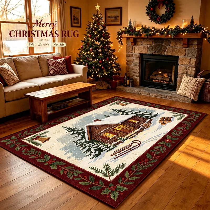 Christmas-Themed Decorative Area Rug Stornfield