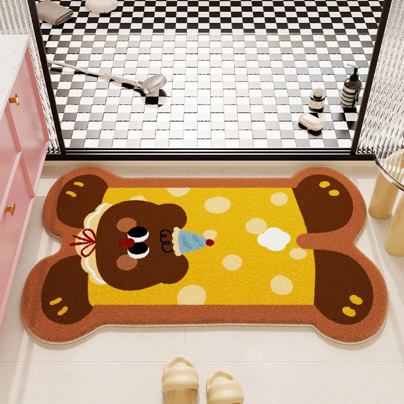 Cat-Themed Plush Bath Mat Stornfield