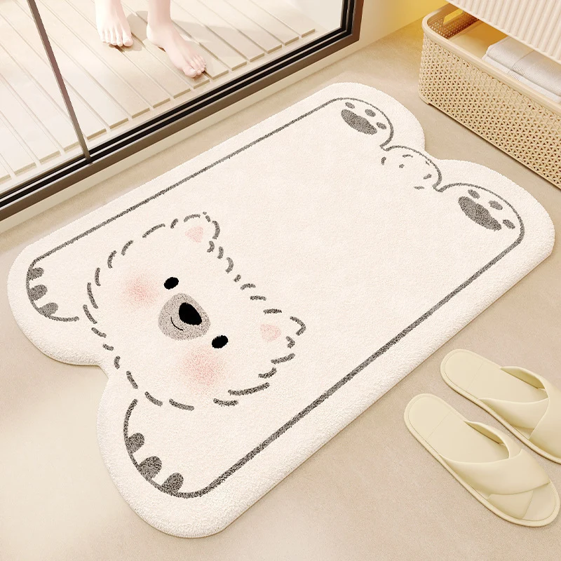 Cat-Themed Plush Bath Mat Stornfield