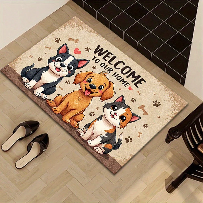 Cat-Themed Decorative Doormat Stornfield