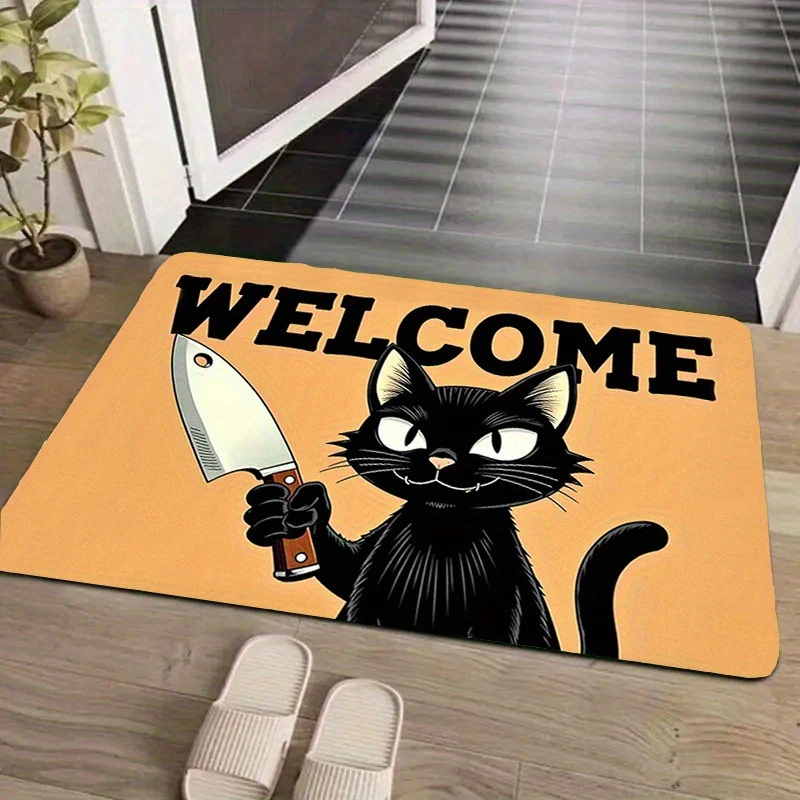 Cat-Themed Decorative Doormat Stornfield