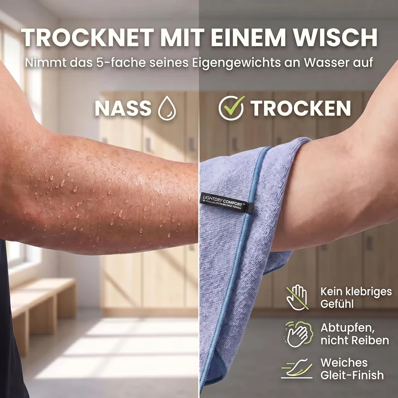 Mikrofaser Reisehandtuch 80x40 cm - Kompaktes Sporthandtuch