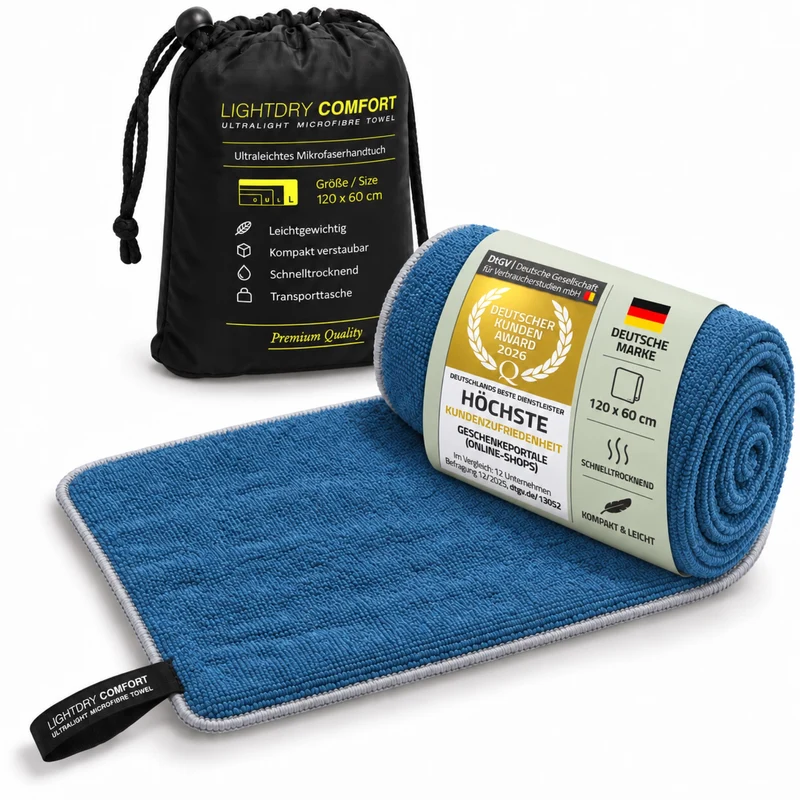 Mikrofaser Reisehandtuch Petrol 80x40 cm - Kompakt & Schnelltrocknend