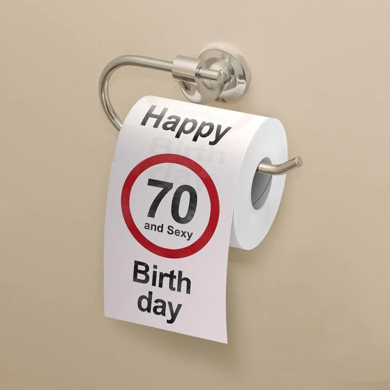 Toilettenpapier zum 70. Geburtstag - Lustiges Geburtstagsgeschenk