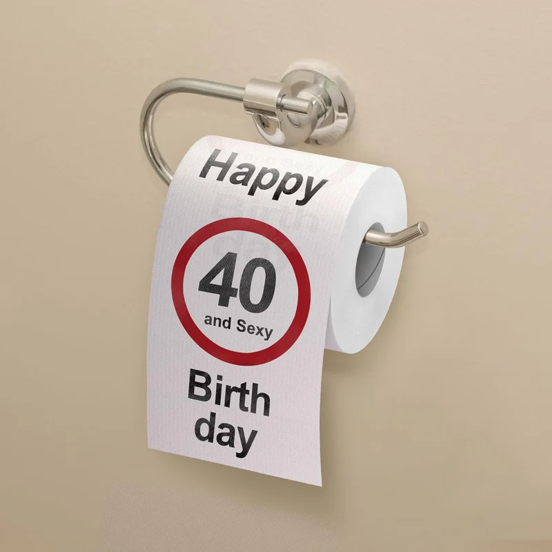 Lustiges Toilettenpapier zum 40. Geburtstag - Witziges Geschenk