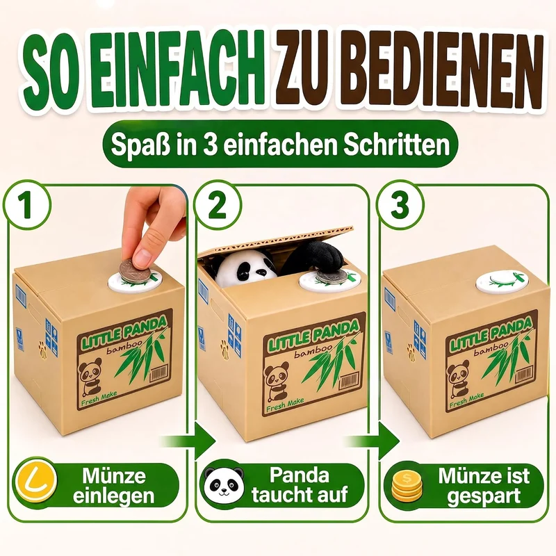 Little Panda Spardose - Lustiges elektronisches Sparschwein