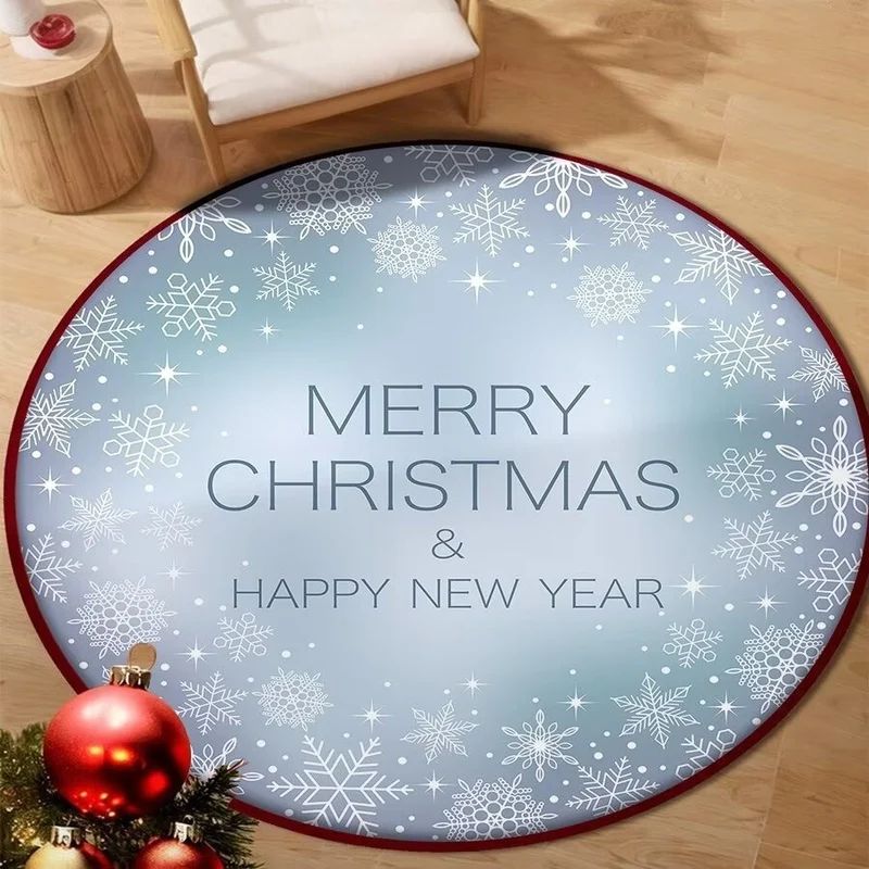 Holiday-Themed Round Floor Mat Stornfield