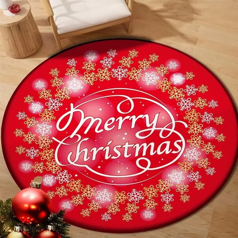 Holiday-Themed Round Floor Mat Stornfield
