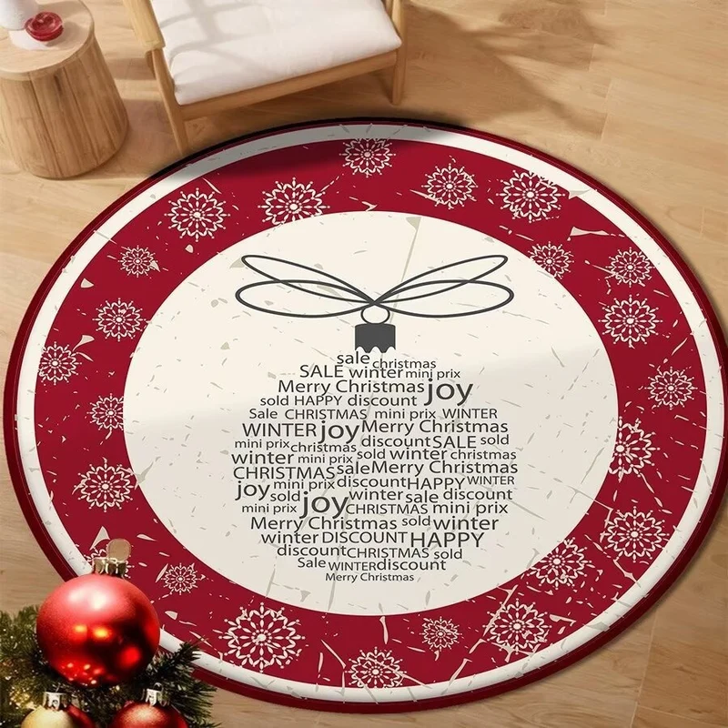 Holiday-Themed Round Floor Mat Stornfield