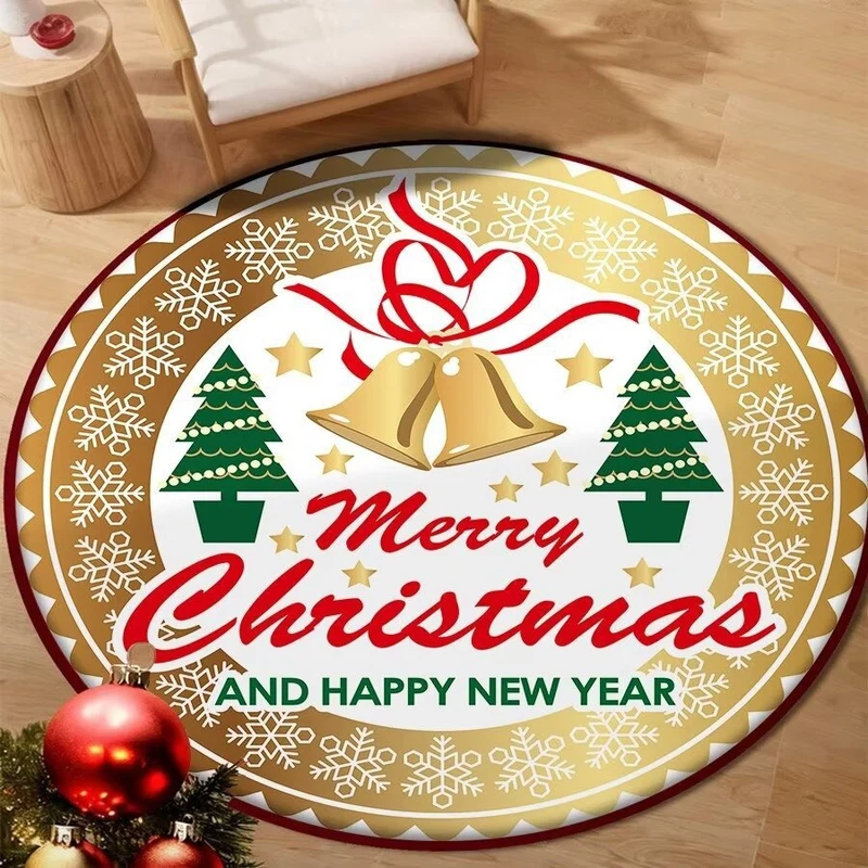 Holiday-Themed Round Floor Mat Stornfield