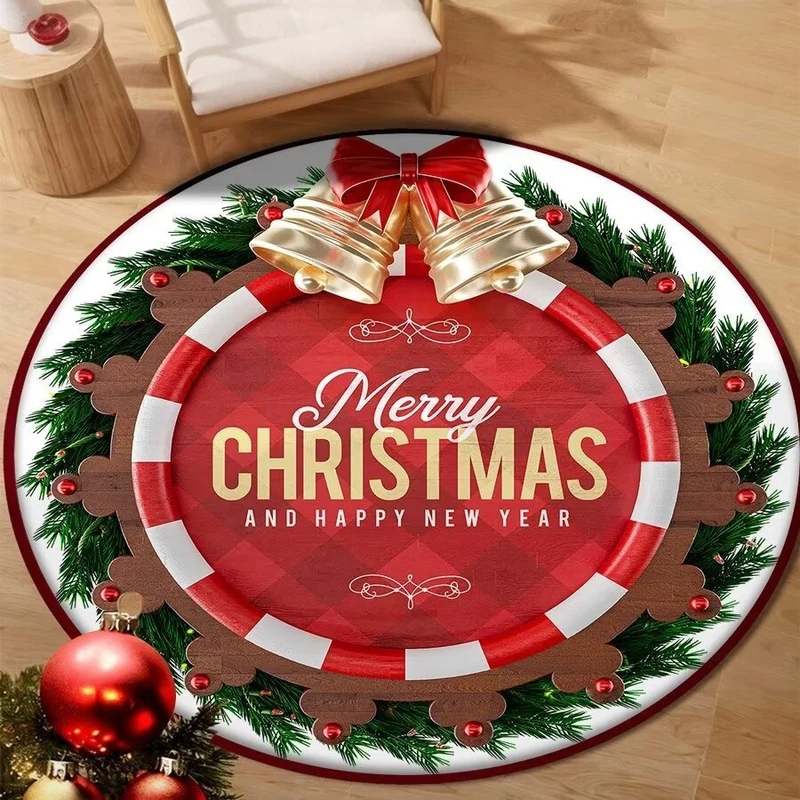 Holiday-Themed Round Floor Mat Stornfield