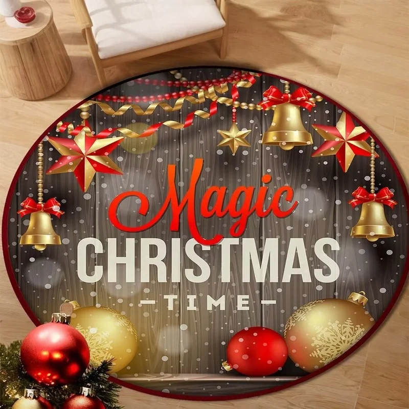Holiday-Themed Round Floor Mat Stornfield
