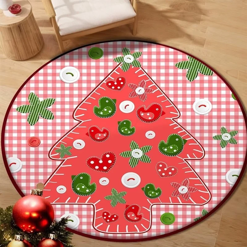 Holiday-Themed Round Floor Mat Stornfield
